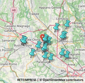 Mappa Via Antonio Meucci, 20027 Rescaldina MI, Italia (6.11444)