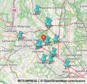 Mappa Via Antonio Meucci, 20027 Rescaldina MI, Italia (6.38667)