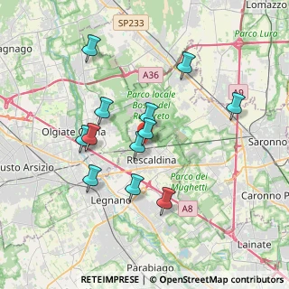 Mappa Via Antonio Meucci, 20027 Rescaldina MI, Italia (3.35833)