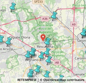 Mappa Via Antonio Meucci, 20027 Rescaldina MI, Italia (5.7875)