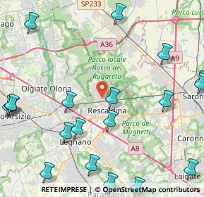 Mappa Via Antonio Meucci, 20027 Rescaldina MI, Italia (6.0705)
