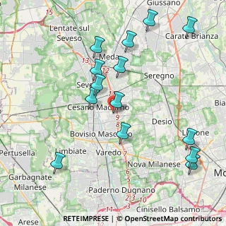 Mappa Via Grigna, 20811 Cesano Maderno MB, Italia (4.45214)