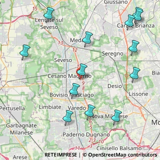 Mappa Via Grigna, 20811 Cesano Maderno MB, Italia (5.43923)