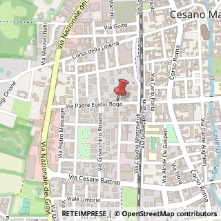 Mappa Via Padre Egidio Boga, 8, 20811 Cesano Maderno, Monza e Brianza (Lombardia)