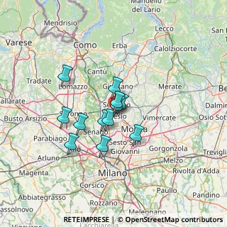 Mappa Via per Cesano Maderno, 20033 Desio MB, Italia (9.255)