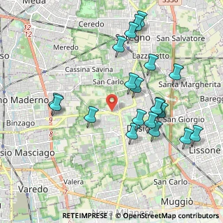 Mappa Via per Cesano Maderno, 20033 Desio MB, Italia (2.032)
