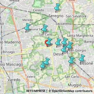 Mappa Via per Cesano Maderno, 20033 Desio MB, Italia (1.89667)