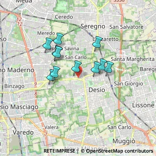 Mappa Via per Cesano Maderno, 20033 Desio MB, Italia (1.45091)