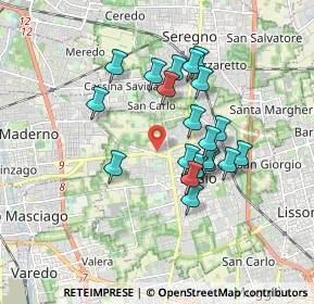 Mappa Via per Cesano Maderno, 20033 Desio MB, Italia (1.4885)