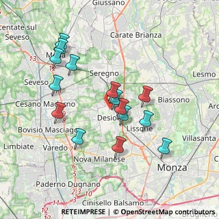 Mappa Via Giovanni Pascoli, 20033 Desio MB, Italia (3.498)