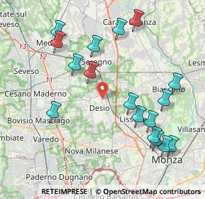 Mappa Via Giovanni Pascoli, 20033 Desio MB, Italia (4.46059)