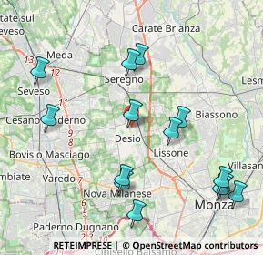 Mappa Via Giovanni Pascoli, 20033 Desio MB, Italia (4.59286)