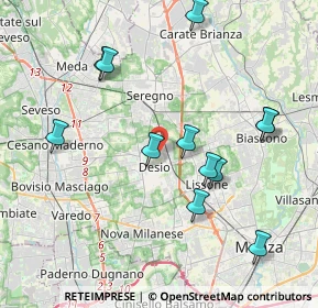 Mappa Via Giovanni Pascoli, 20033 Desio MB, Italia (4.08833)