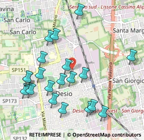 Mappa Via Giovanni Pascoli, 20033 Desio MB, Italia (1.0775)