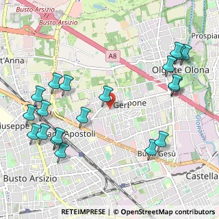 Mappa Via T. Tasso, 21057 Olgiate Olona VA, Italia (1.289)
