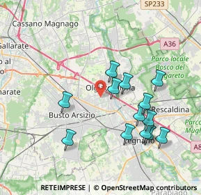 Mappa Via dei Gladioli, 21057 Olgiate Olona VA, Italia (3.65769)