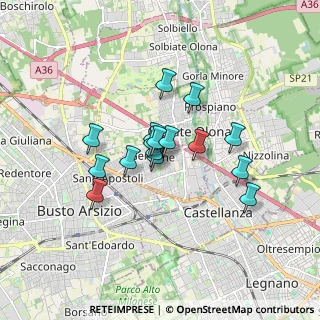 Mappa Via dei Gladioli, 21057 Olgiate Olona VA, Italia (1.22188)