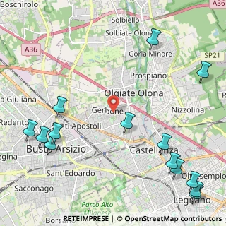 Mappa Via dei Gladioli, 21057 Olgiate Olona VA, Italia (3.11857)