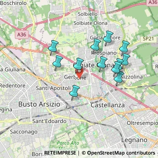 Mappa Via dei Gladioli, 21057 Olgiate Olona VA, Italia (1.73417)