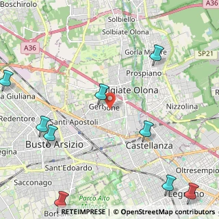 Mappa Via dei Gladioli, 21057 Olgiate Olona VA, Italia (3.38818)