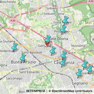 Mappa Via dei Gladioli, 21057 Olgiate Olona VA, Italia (2.52091)