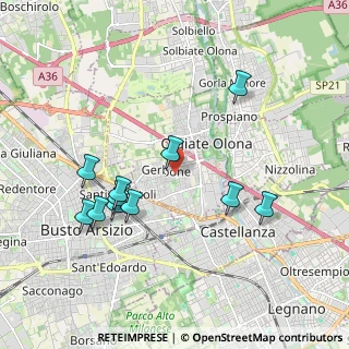 Mappa Via dei Gladioli, 21057 Olgiate Olona VA, Italia (1.92364)