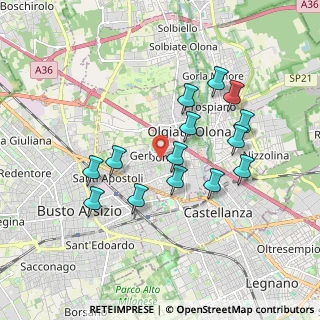 Mappa Via dei Gladioli, 21057 Olgiate Olona VA, Italia (1.68643)