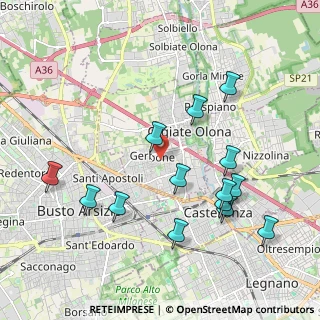 Mappa Via dei Gladioli, 21057 Olgiate Olona VA, Italia (2.09857)