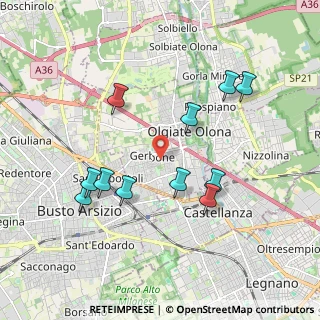 Mappa Via dei Gladioli, 21057 Olgiate Olona VA, Italia (1.88727)