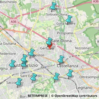 Mappa Via dei Gladioli, 21057 Olgiate Olona VA, Italia (2.705)