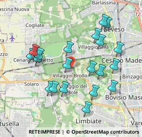 Mappa Via dell'Industria, 20816 Ceriano laghetto MB, Italia (1.9405)
