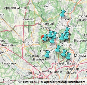 Mappa Via dell'Industria, 20816 Ceriano laghetto MB, Italia (6.12231)