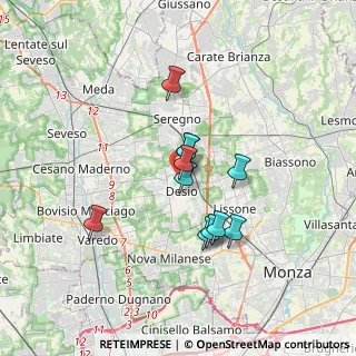 Mappa Via Dante Alighieri, 20832 Desio MB, Italia (2.62182)