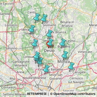 Mappa Via Dante Alighieri, 20832 Desio MB, Italia (6.81231)