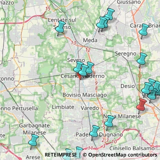 Mappa Via Porta Carlo, 20811 Cesano Maderno MB, Italia (6.223)