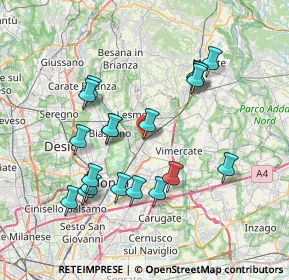 Mappa Via G. Colombo, 20862 Arcore MB, Italia (7.28947)