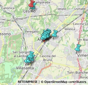 Mappa Via Casati Alfonso, 20862 Arcore MB, Italia (1.33125)