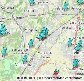 Mappa Via G. Colombo, 20862 Arcore MB, Italia (2.8385)