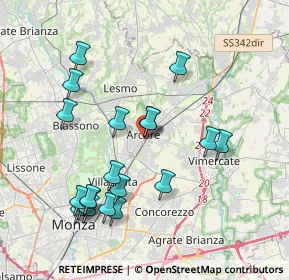 Mappa Via G. Colombo, 20862 Arcore MB, Italia (4.0215)