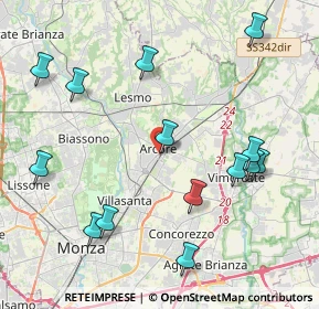 Mappa Via G. Colombo, 20862 Arcore MB, Italia (4.69214)
