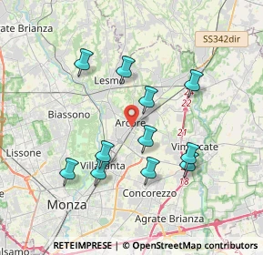 Mappa Via G. Colombo, 20862 Arcore MB, Italia (3.41909)