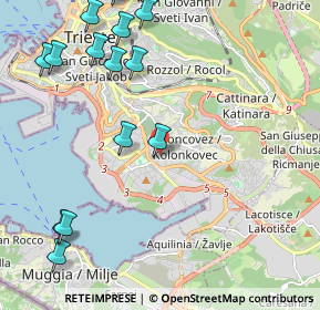 Mappa Via Riccardo Zandonai, 34148 Trieste TS, Italia (2.84625)