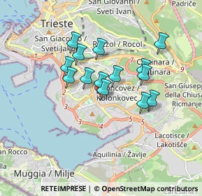 Mappa Via Riccardo Zandonai, 34148 Trieste TS, Italia (1.365)