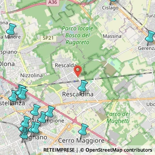 Mappa Via Aldo Moro, 20027 Rescaldina MI, Italia (3.72765)