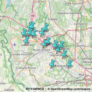 Mappa Via Carlo Porta, 21057 Olgiate Olona VA, Italia (6.18438)