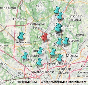 Mappa Via Andrea Strada, 20031 Cesano Maderno MB, Italia (6.92789)