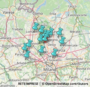 Mappa Via Andrea Strada, 20031 Cesano Maderno MB, Italia (8.63357)