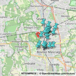 Mappa Via Don Orione, 20811 Cesano Maderno MB, Italia (1.29)