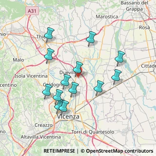 Mappa Via Tintoretto, 36031 Dueville VI, Italia (7.06308)