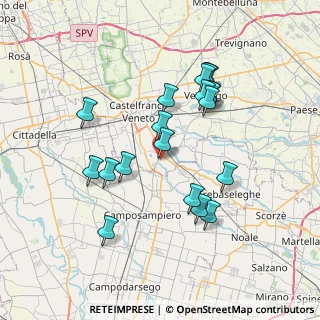 Mappa Via dei Santinon, 31023 Resana TV, Italia (6.85263)